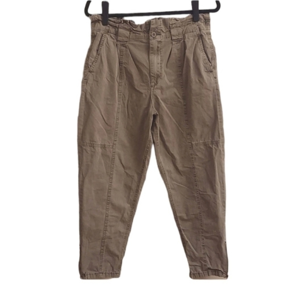 BLANK NYC Sargeant Pepper Paperbag Cargo Cropped Khaki Pants 30